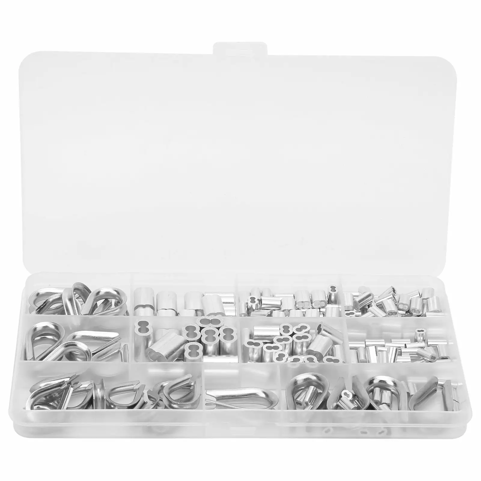 M6 1/4 inch 304 Stainless Steel Saddle Clamps Cable Wire Rope Clips 12PCS