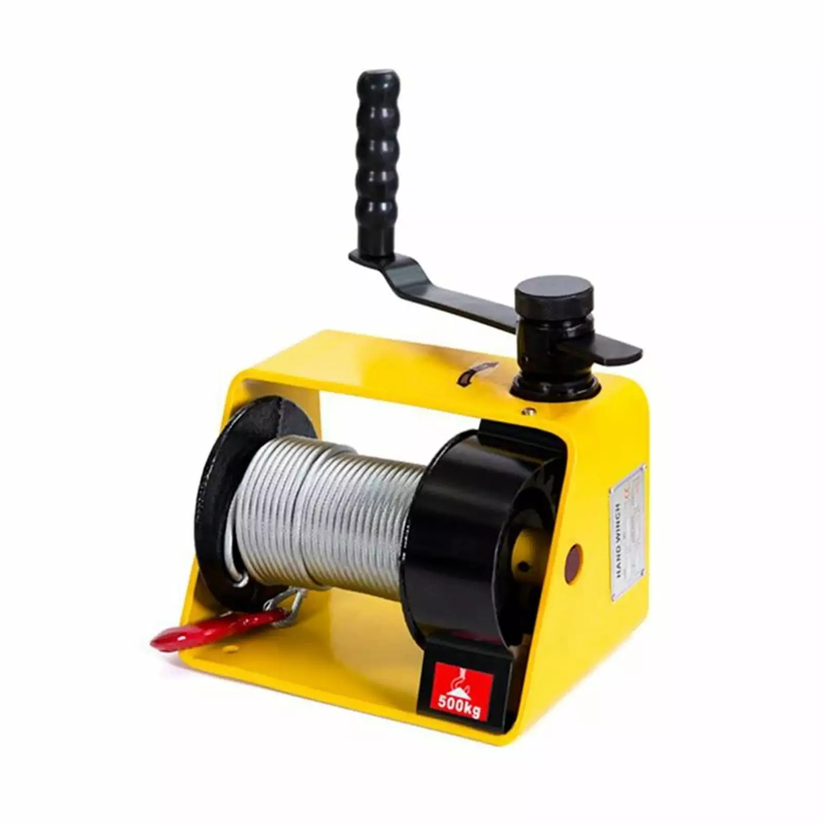 250kg Hand Winch Self-Locking Worm ar Worm Winch With Brake Heavy-Duty Tractor Small Manual Crane With Steel Rope And Hook with Excellent Towing Capacity