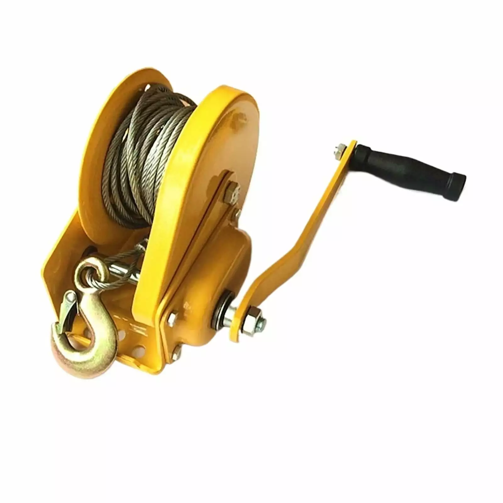 2600lbs 1179kg Self-locking Hand Winch. Wire Rope Marine Winch Winch Set with Excellent Towing Capacity