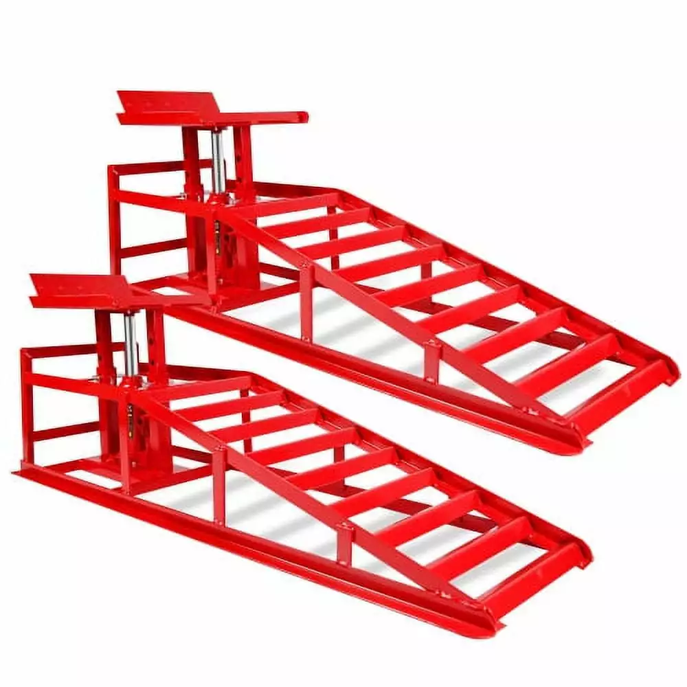 2PCS 5T Hydraulic Car Ramps - Heavy Duty Portable Vehicle Lift Ramps for Oil Changes and Auto Repairs. Car Lifts for Home Garage