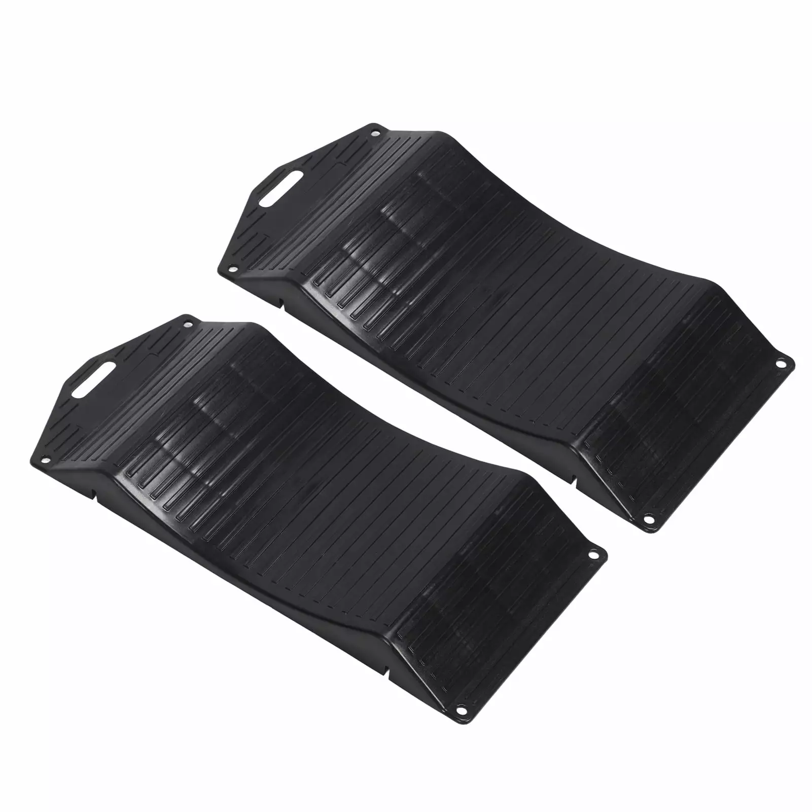 2PCS Tire Saver Ramps Heavy Duty Powerful Load Bearing Capacity Slip Resistant for Car Truck SUV RV Trailer Camper 18P: 44.4x19.5x3.5cm/17.48x7.67x1.37in