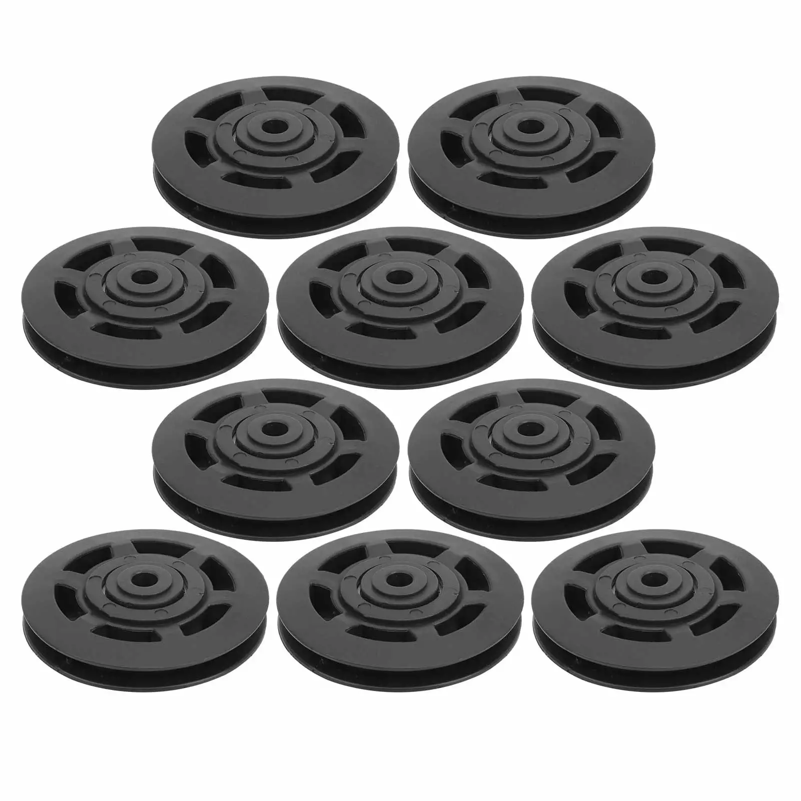 (2Pack) 10Pcs/Set 95MM Universal Nylon Bearing Pulley Wheel Replacement Gym Fitness Equipment