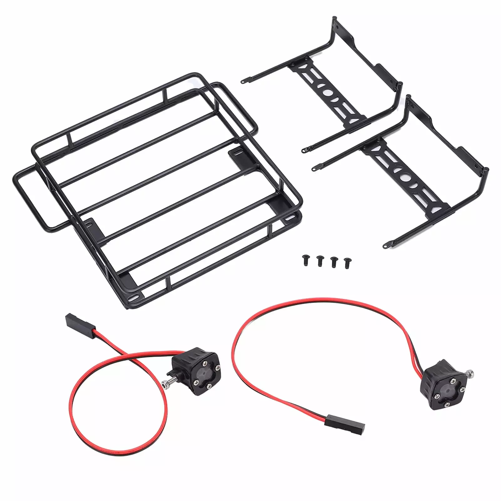 (2Pack) Roof Rack Luggage Carrier Wear Resistant RC Car Accessory for Wrangler 1/10 Axial SCX10 90046 D90