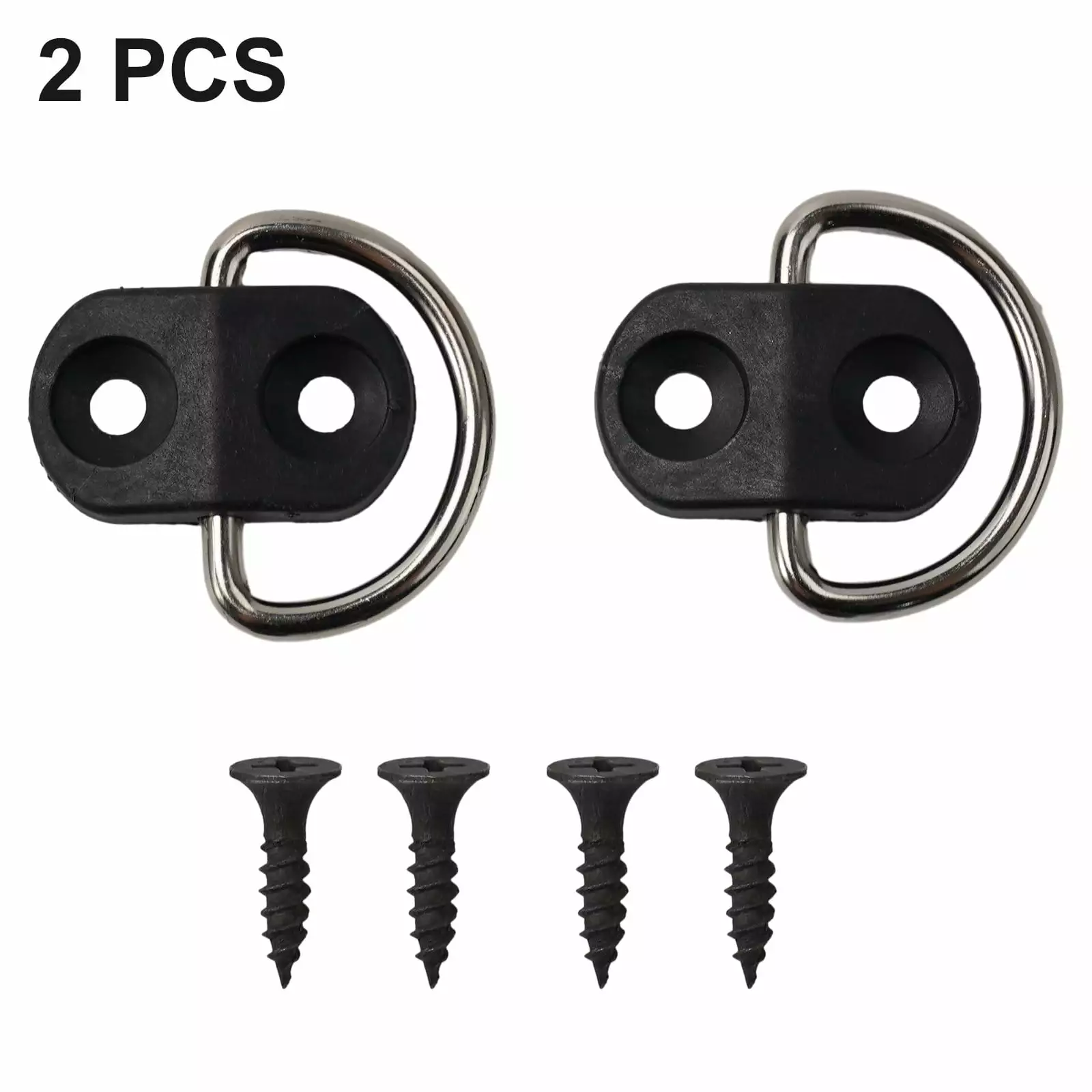 2X Rear Trunk Boot Floor Cargo Net Tie Down Hook Ring Loop Hanging Fixings Clips