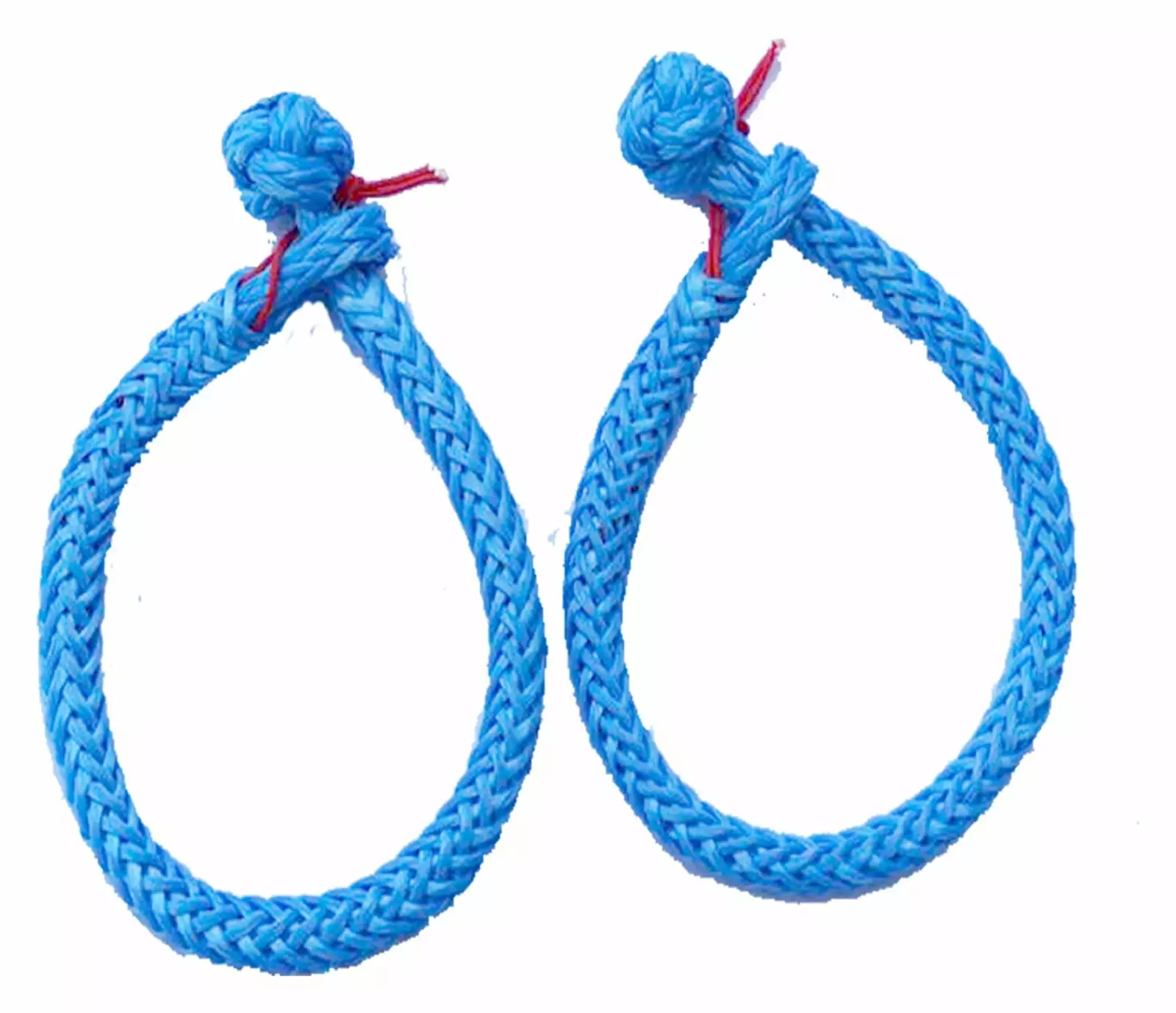 2pcs Blue 4mm*80mm Synthetic Soft Shackles BS:6200 Lbs.ATV Winch Shackle For ATV UTV YACHT .Easier to Carry