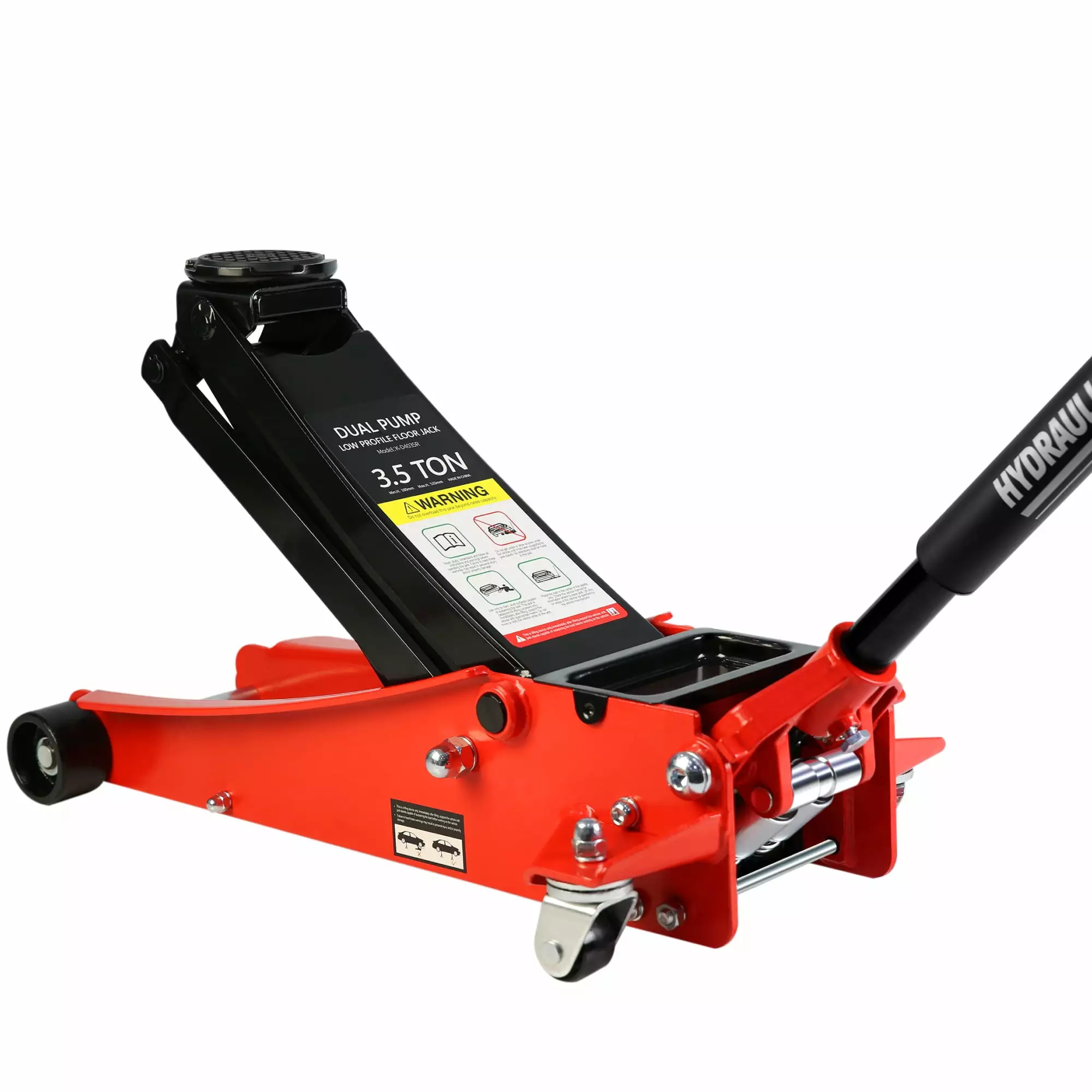 3.5 Ton Low Profile Floor Jack Hydraulic Jack with Dual Pumps Quickly Lifting Heavy-Duty 7000 Lbs Capacity 4-21 Lifting Range