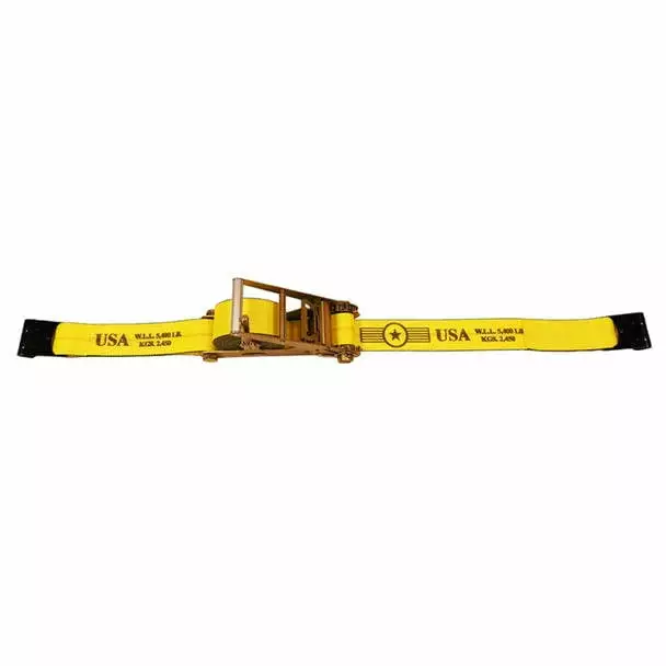 3 Self Contained Ratchet Tie Down Strap Assembly