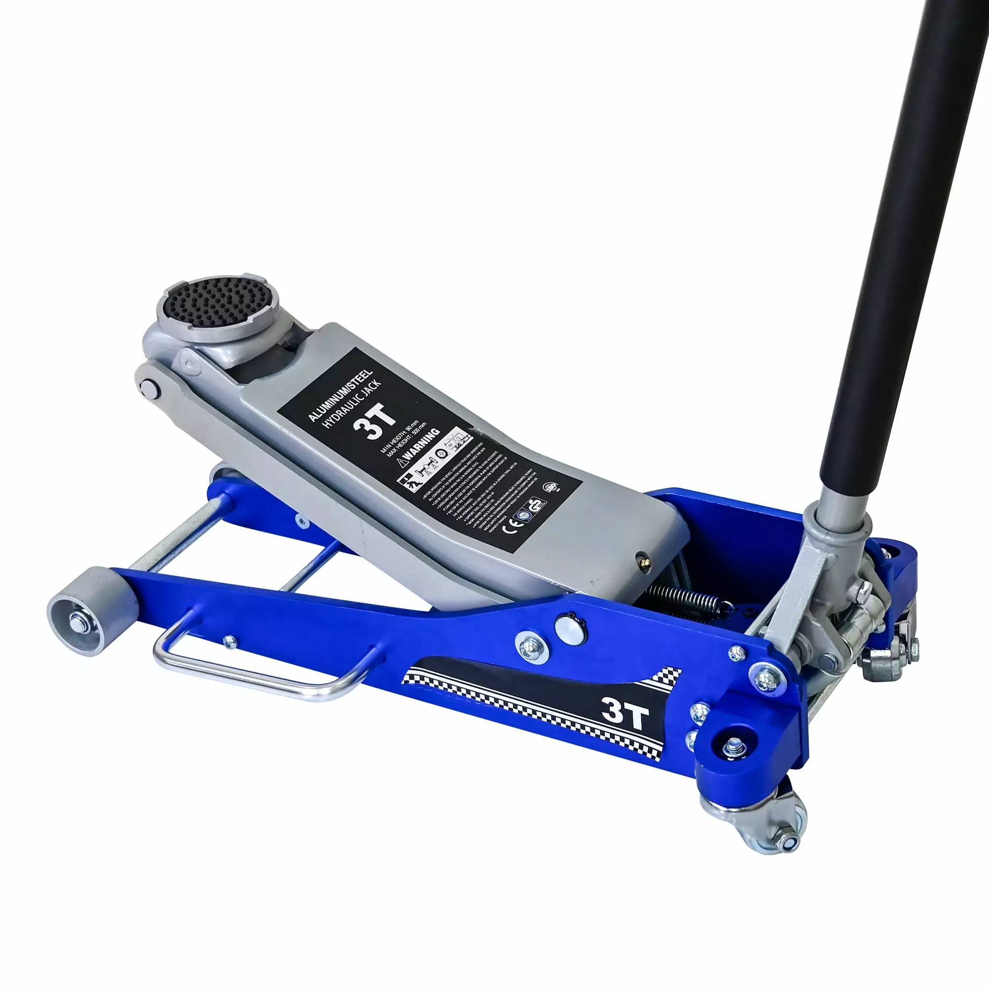 3 Ton Floor Jack. Heavy Duty Hydraulic Steel Service Jack. Horizontal Quick Lift Pump Jack. Low Profile Floor Jack with Wheels for Auto Car Garage Shop