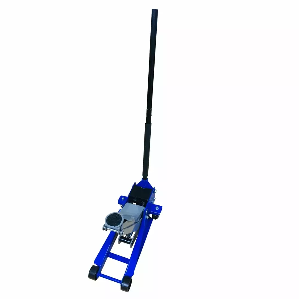 3-Ton Heavy-Duty Hydraulic Floor Jack for Truck. Trailer. and Car. Steel Blue - Quick Lifting. Durable Construction. Easy to Use - Ideal for Automotive Enthusiasts and Professional Mechanics