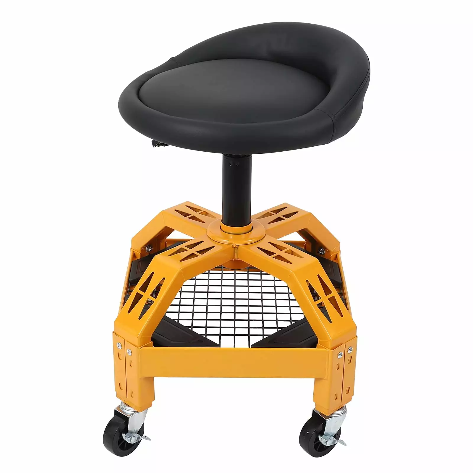 300LBS Mobile Rolling Gear Seat - Smooth Rolling Mobility. Ultimate Comfort. Adjustable & Versatile. Spinning Gear Tray