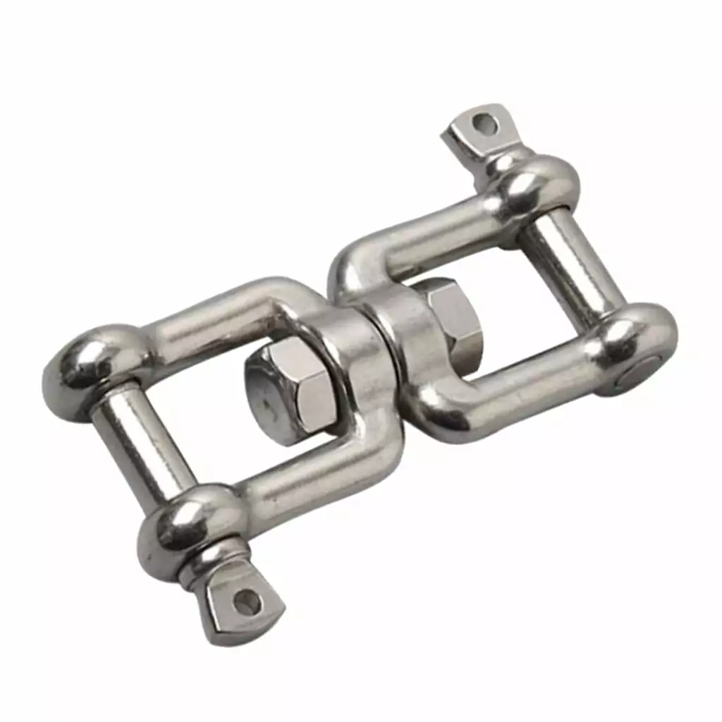 316 Stainless Steel Anchor Chain Swivel Jaw Double Shackle 10 12mm