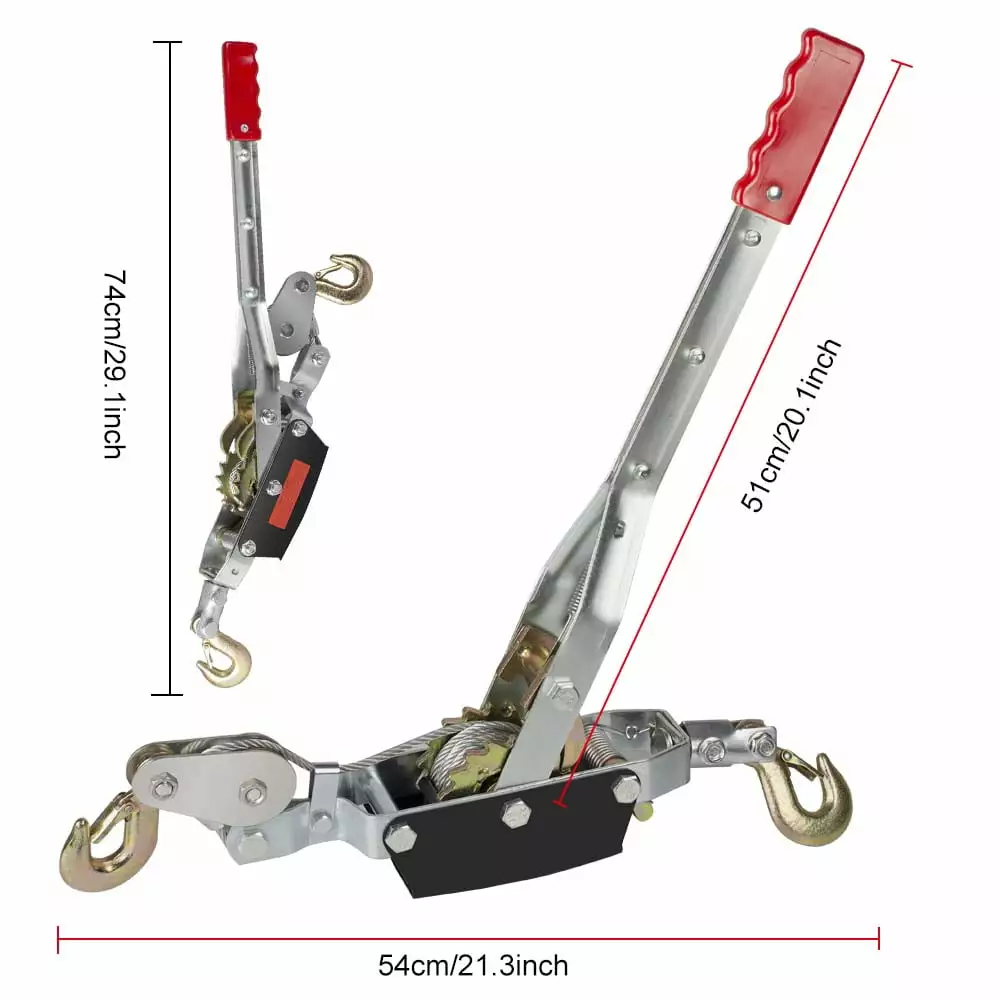 4 Ton 8000lb Hand Puller Cable Puller Pulling Hand Power Winch Hoist