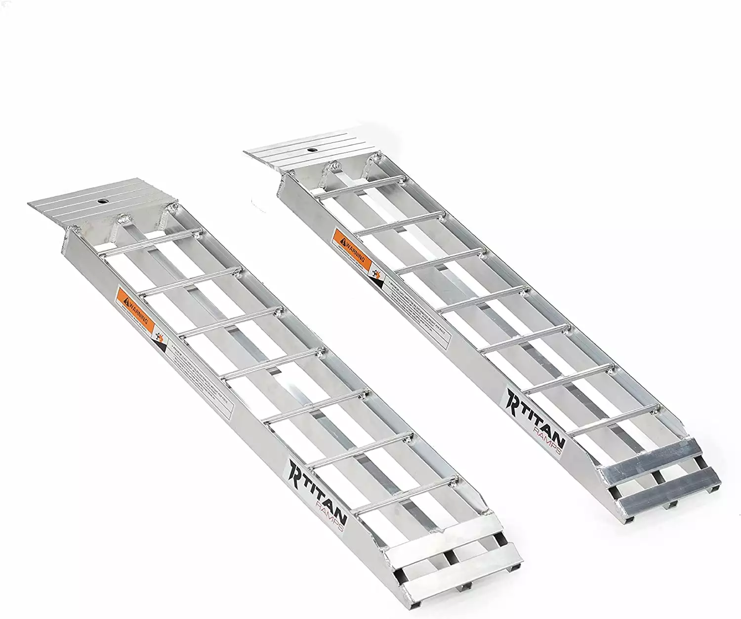 36 x 8 Aluminum Dual Shed Ramps with 4 Rung Spacing. Rated 750 LB Each. Garage Shed Storage. Easy Loading