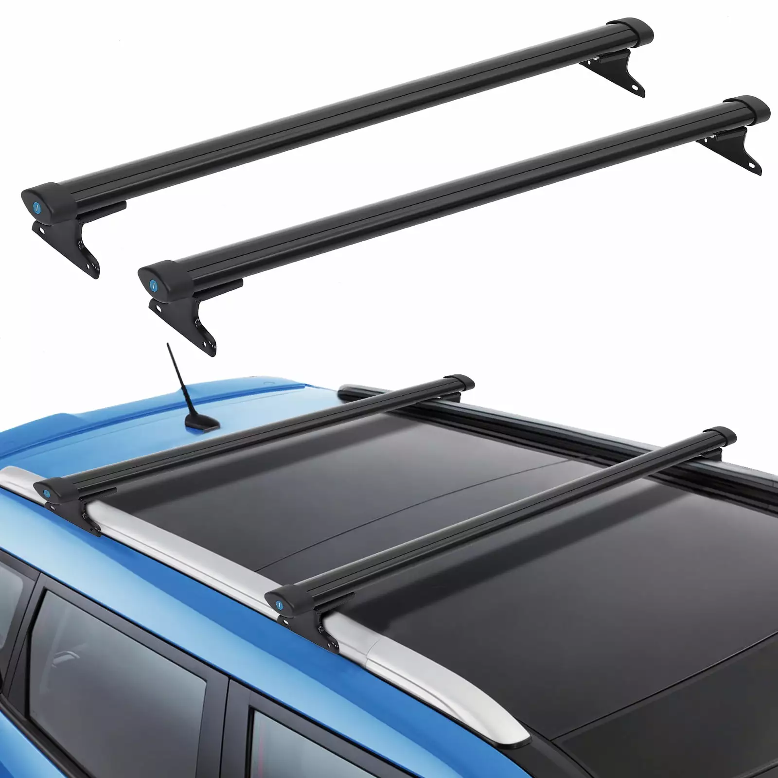 Roof Rack Cross Bar Fit for 2018-2022Compass. Heavy Duty SteelCompass Cross Bars for Rooftop Cargo Carrier Bag Basket Kayak Canoe Bike Snowboard