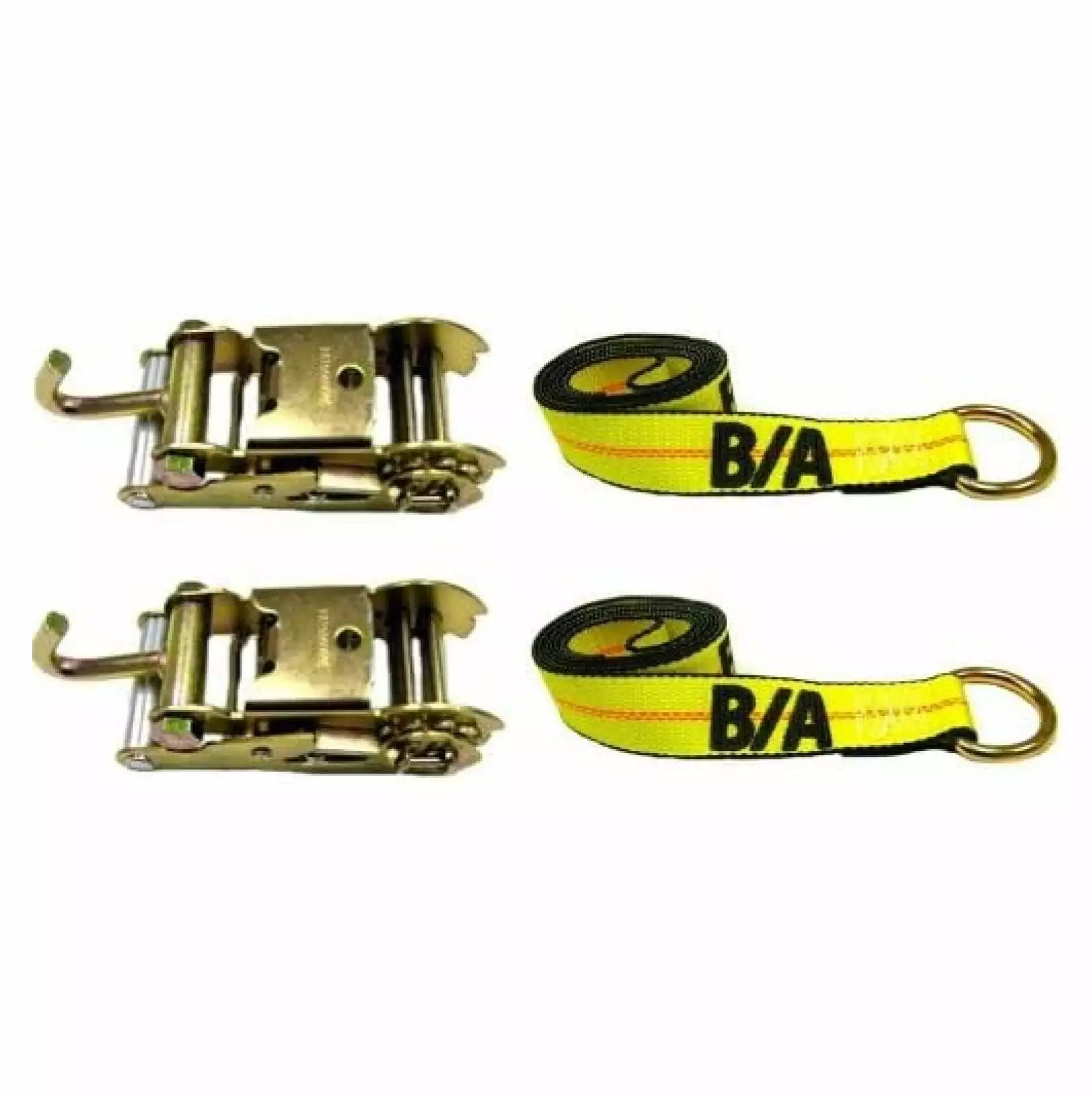 38-10A (x2). 38-1 (x2). Set of 2 Straps & Ratchet with Finger Hook for Wheel Lift