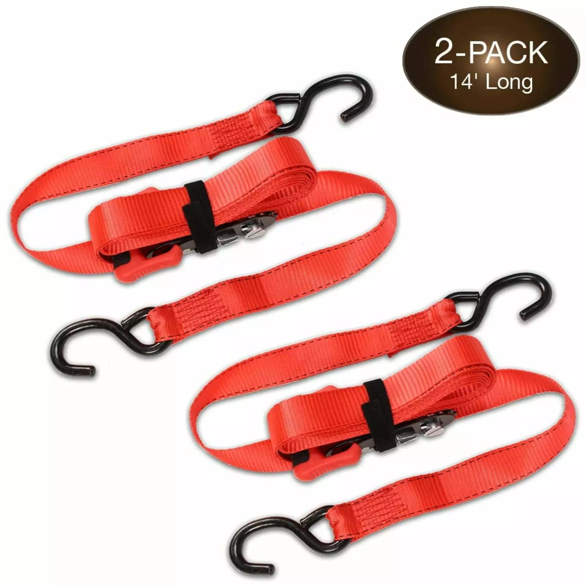 Stalwart Ratchet Tie Down Straps 15 Ft. 500 Lb. Load. 4 Pack