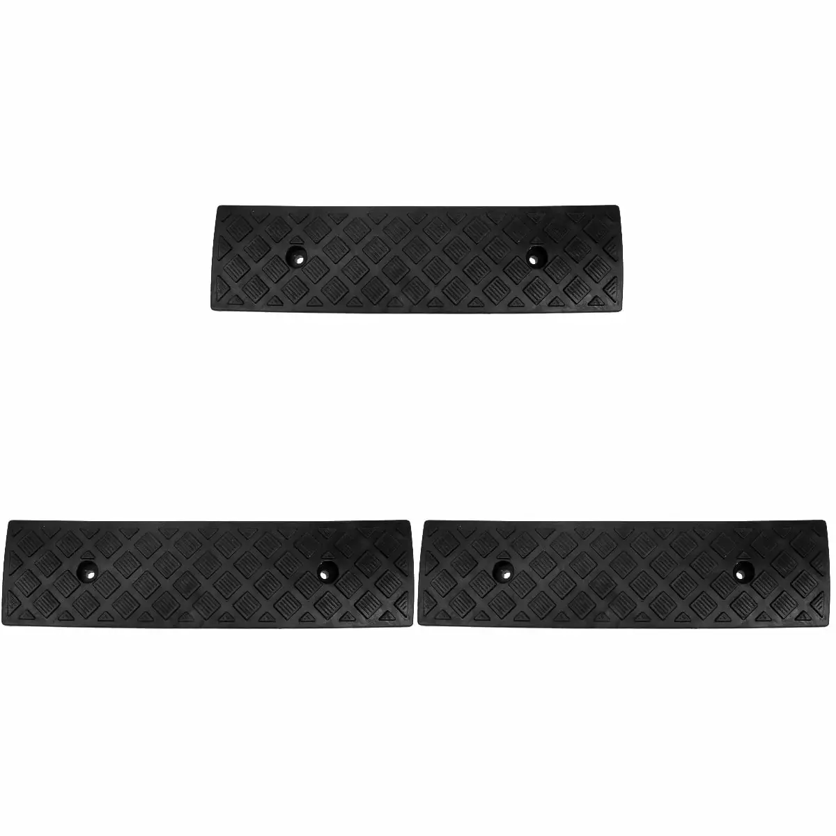 Djadtgl Car Slope Pad Rubber Car Curb Ramps Portable Lightweight Threshold Ramp Set Heavy Duty LoadingBlack 2PC