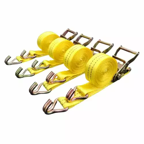 4 Pack 1.5 x15' Ratchet Strap 4400LB