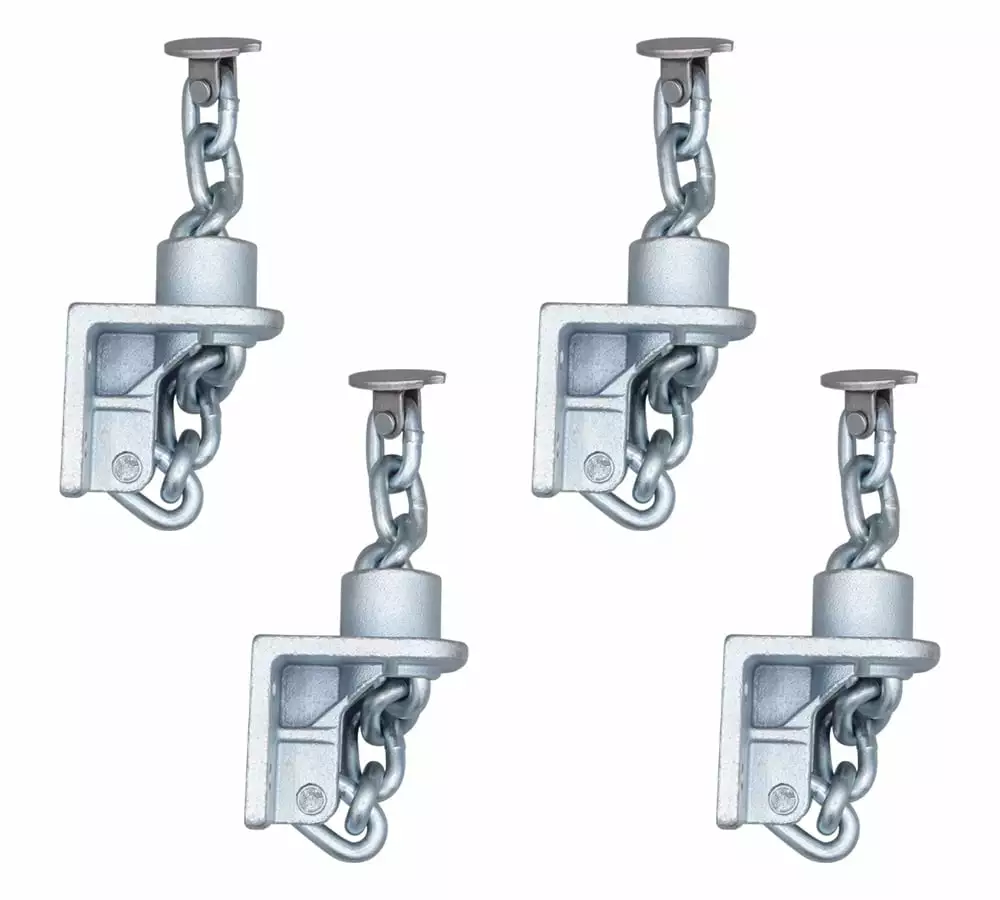 4 - Pack 3/8 Grade 70 Floor Chain Tie Down Anchor for Flatbed Trailers. Deck. Auto Lift Wrecker - Trailer Chain Tie Down Bolt-On - 6000 lbs WLL