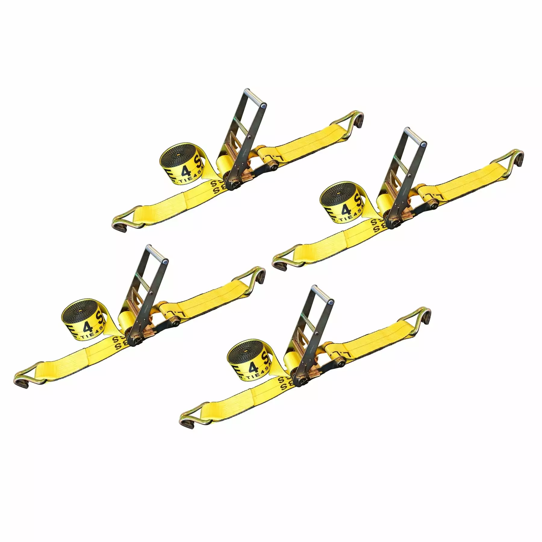 4 Pack 3 x 30' Heavy Duty Ratchet Strap w/J Hook Flatbed Truck Trailer Tie Down