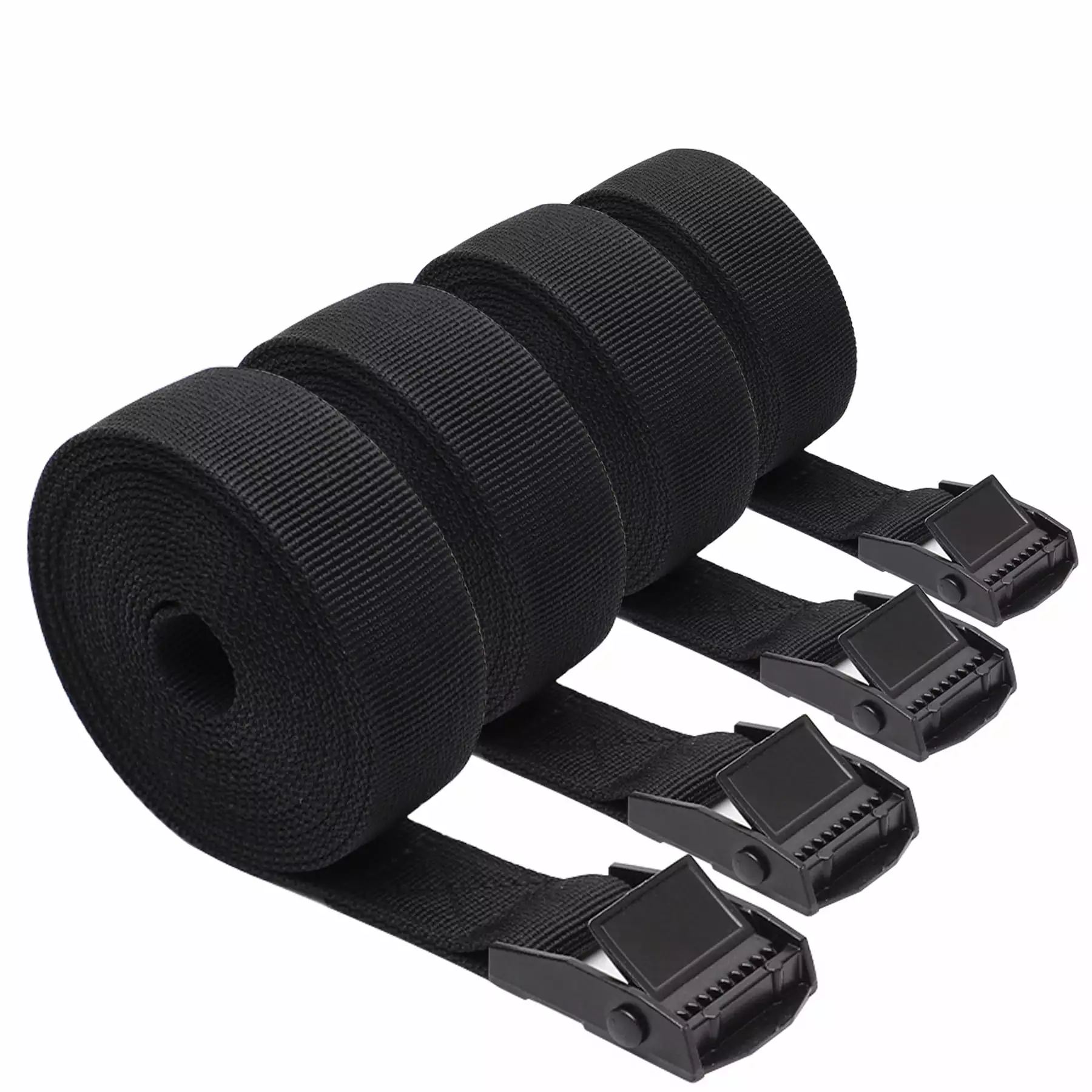 4 Packs Lashing Straps Cargo Tie-Down Strap Up to 600lbs. Heavy Duty Adjustable Cam Buckle Tie-Down Straps for Motorcycle. Cargo. Trucks.Trailer.Luggage