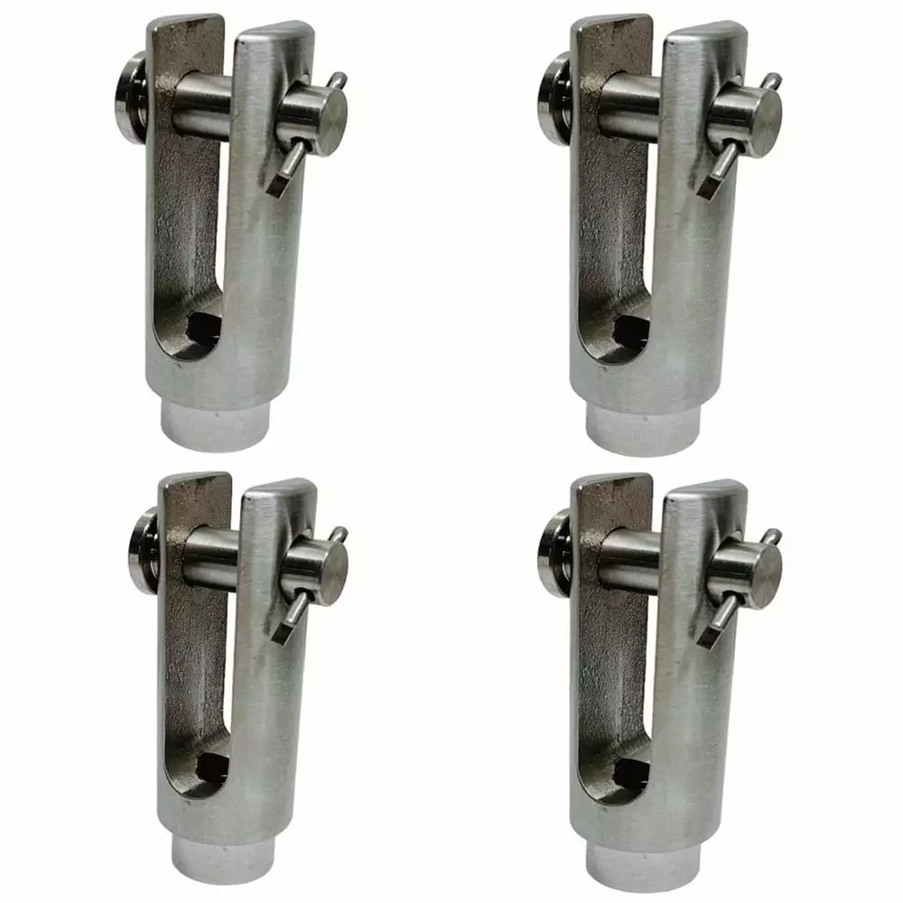 4 Pcs 1/2-13 Left Handed Threaded Yoke End 2200 Lbs WLL Stainless Steel T316