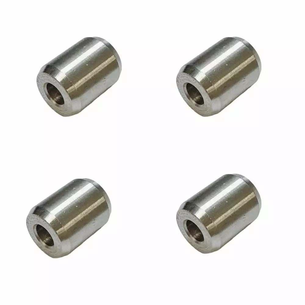 4 Pcs 3/8 Wire Rope Button Stop Clips Cable Ferrules Stainless Steel 316 Marine Grade