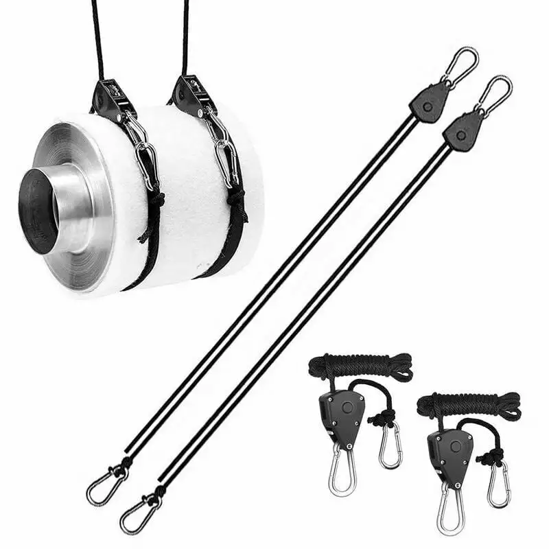 Pcs Pulley Ratchets Heavy Duty Rope Clip Hanger Adjustable Lifting Pulley Lanyard Hanger Kayak And Canoe Boat Bow Rope Lock Tie Down Strap