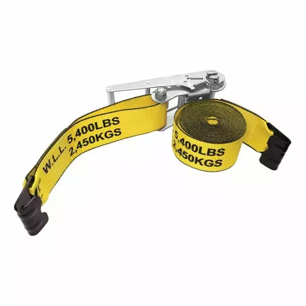 4 x 30' Heavy Duty Ratchet Tie Down Strap With Flat Hook