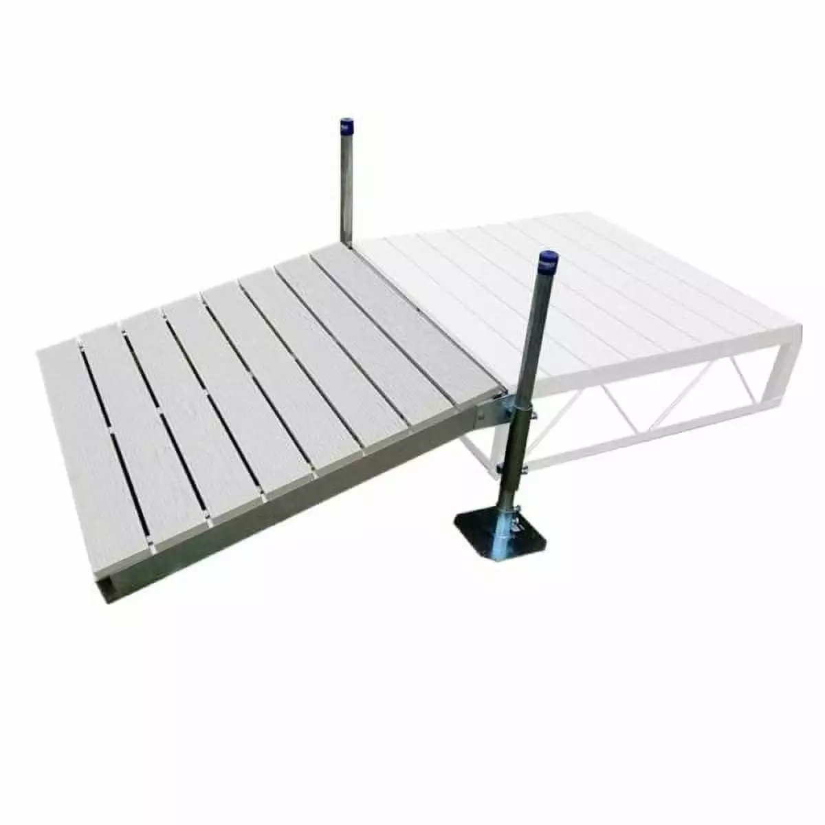 4'x4' Truss Frame Shore Ramp Kit. Alum Deck (Gray)