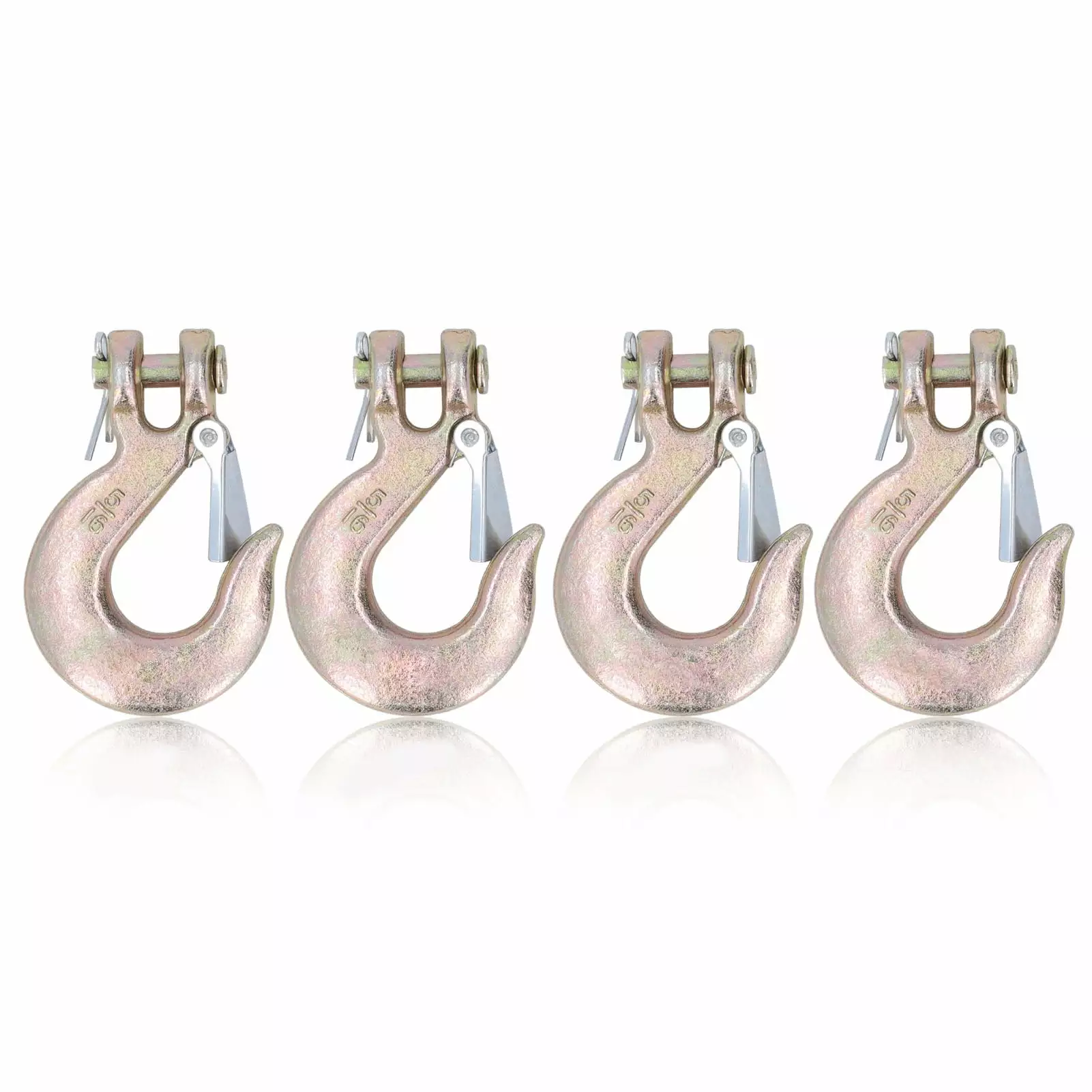 4Pcs Clevis Slip Hook 4300 Lbs 5/16in Gold Heavy Duty Forged Steel Safety Tow Hook