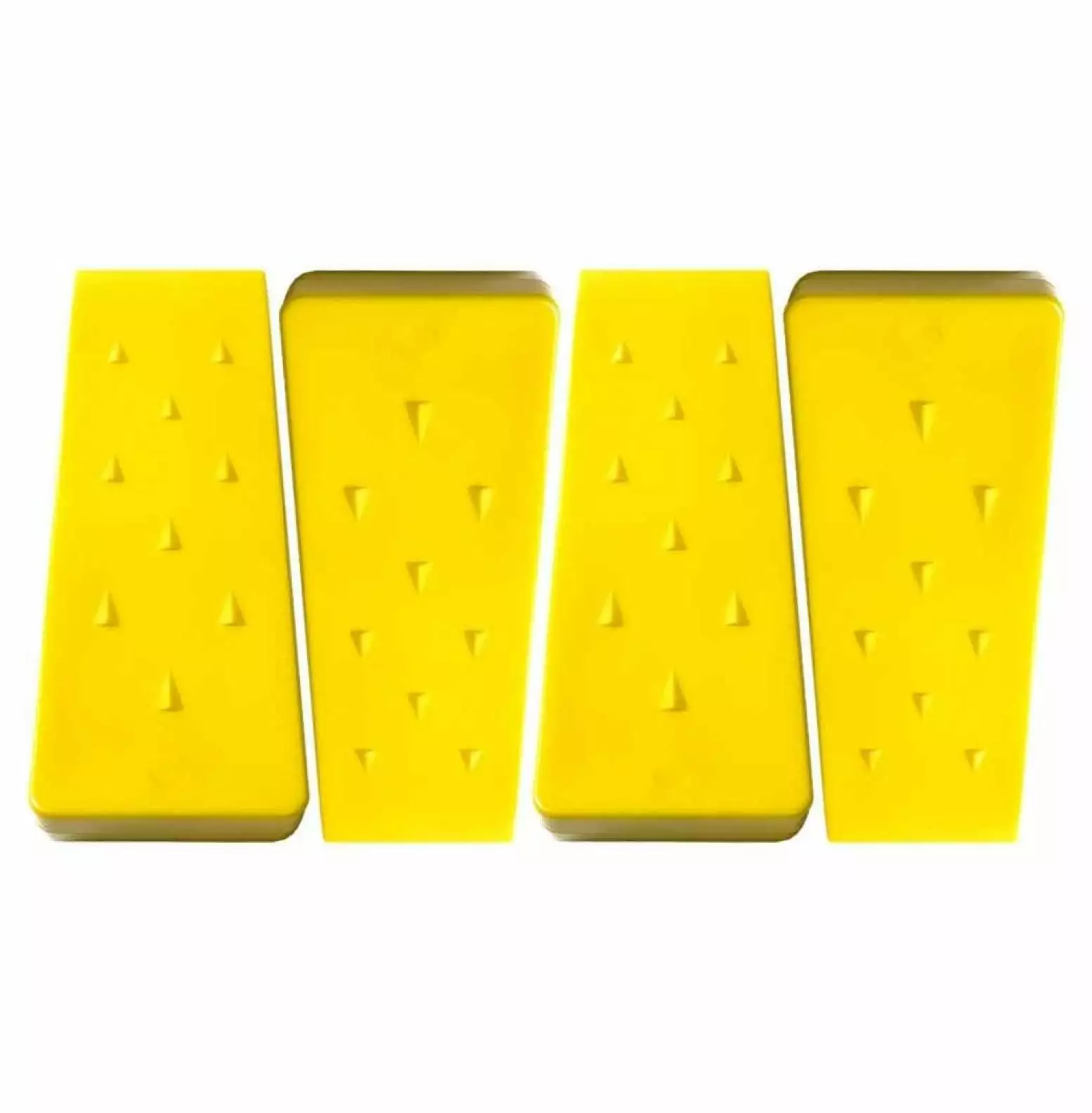 4Pk 8 Tree Felling Wedge with Spikes Made in The USA Logging Equipment (Yellow)