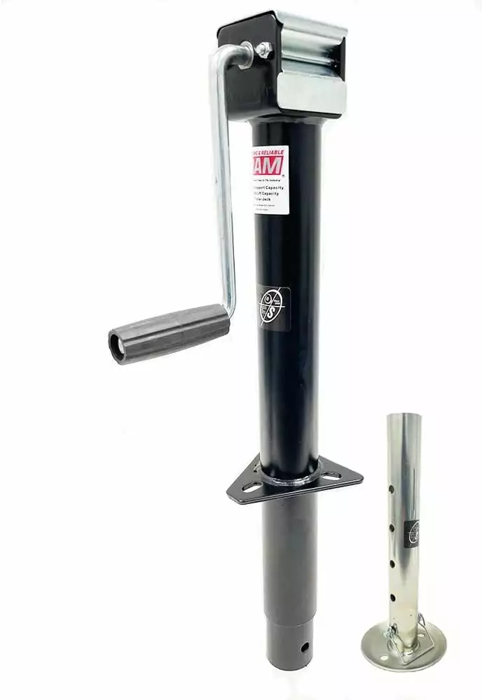 5.000 lbs Side Wind A-Frame Trailer Jack w/Zinc Adjustable Drop Leg