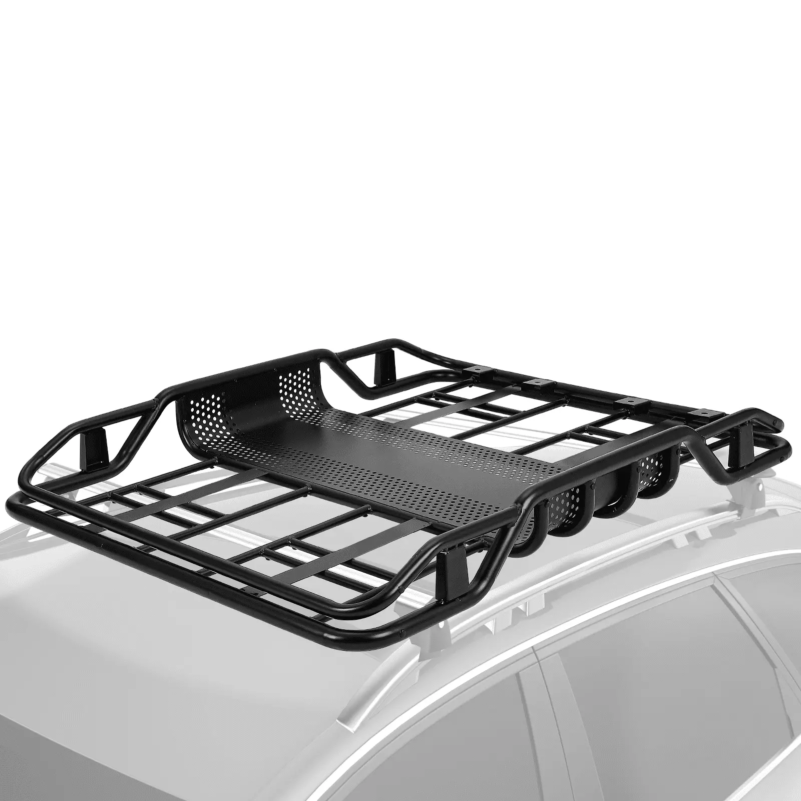 50 x 37.8 Inch Roof Rack Cargo Baskets. 165Lbs Capacity Metal Rooftop Cargo Carrier. Car Roof Basket for SUV. Car. Truck