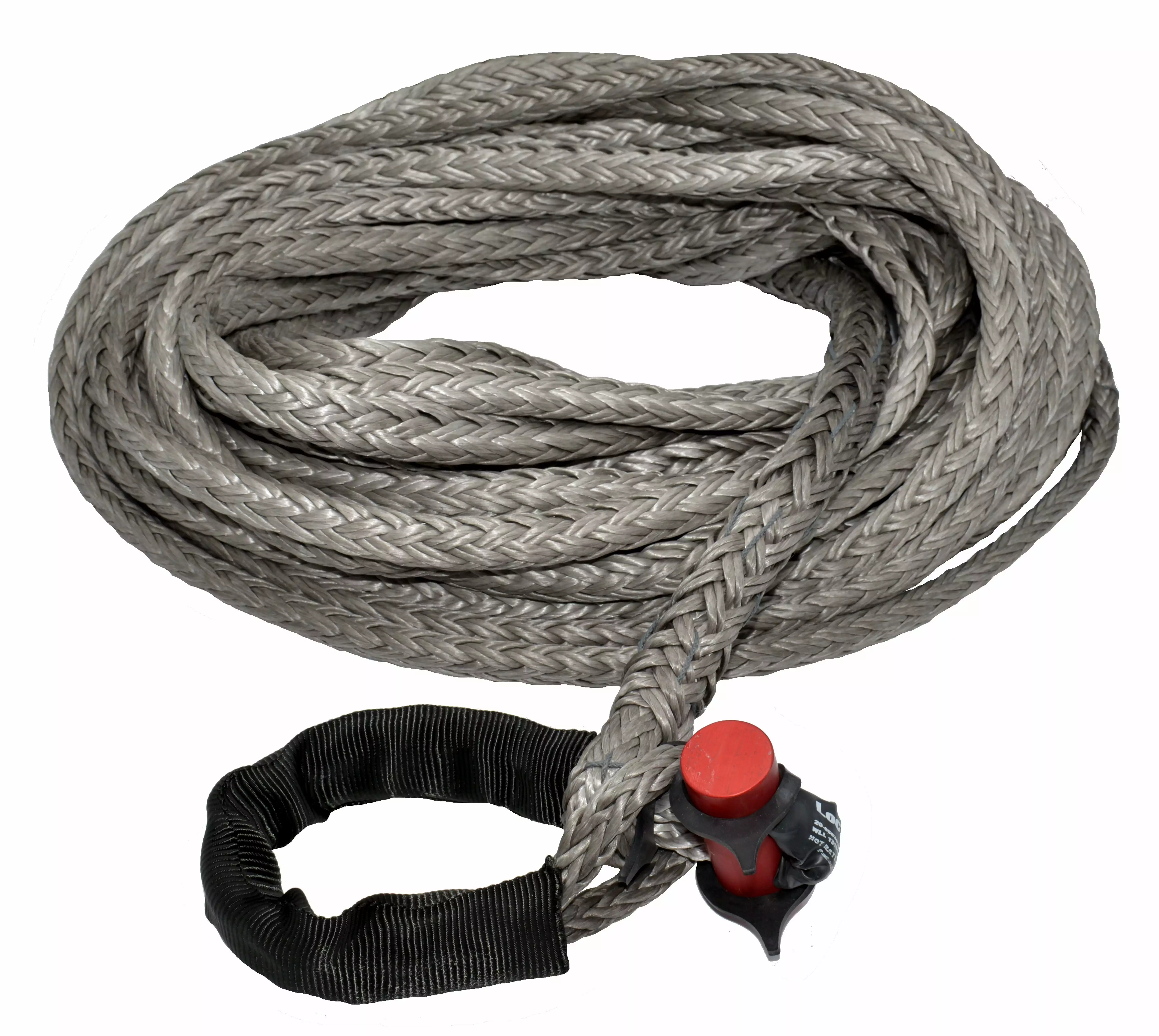 9/16 x 85' LockJaw Synthetic Winch Line w/ Integrated Shackle 13.166 lbs WLL