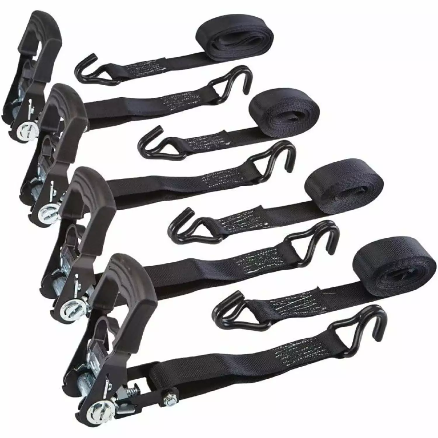 1000 lb. Capacity 1-1/2 in. x 10 ft. Ratcheting Tie Down Set of 4 Haul-Master - Item#61303