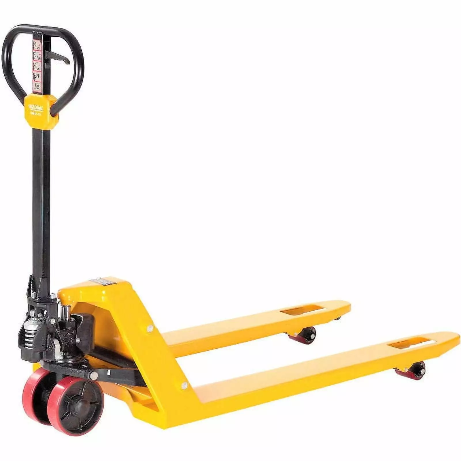 5Seconds Steel Pallet Jack. 5500 lbs Heavy Duty Adjustable Pallet Jack 48 Length x 27 Width Fork. Yellow