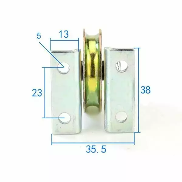 2Pcs Double Pulley Block M20 Fixed Pulley Stainless Steel Double Wheel Lifting Pulley for Cable