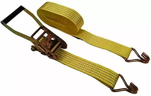 8 Pack 2 x15' Ratchet Strap Tie Down 5000LB J Hook