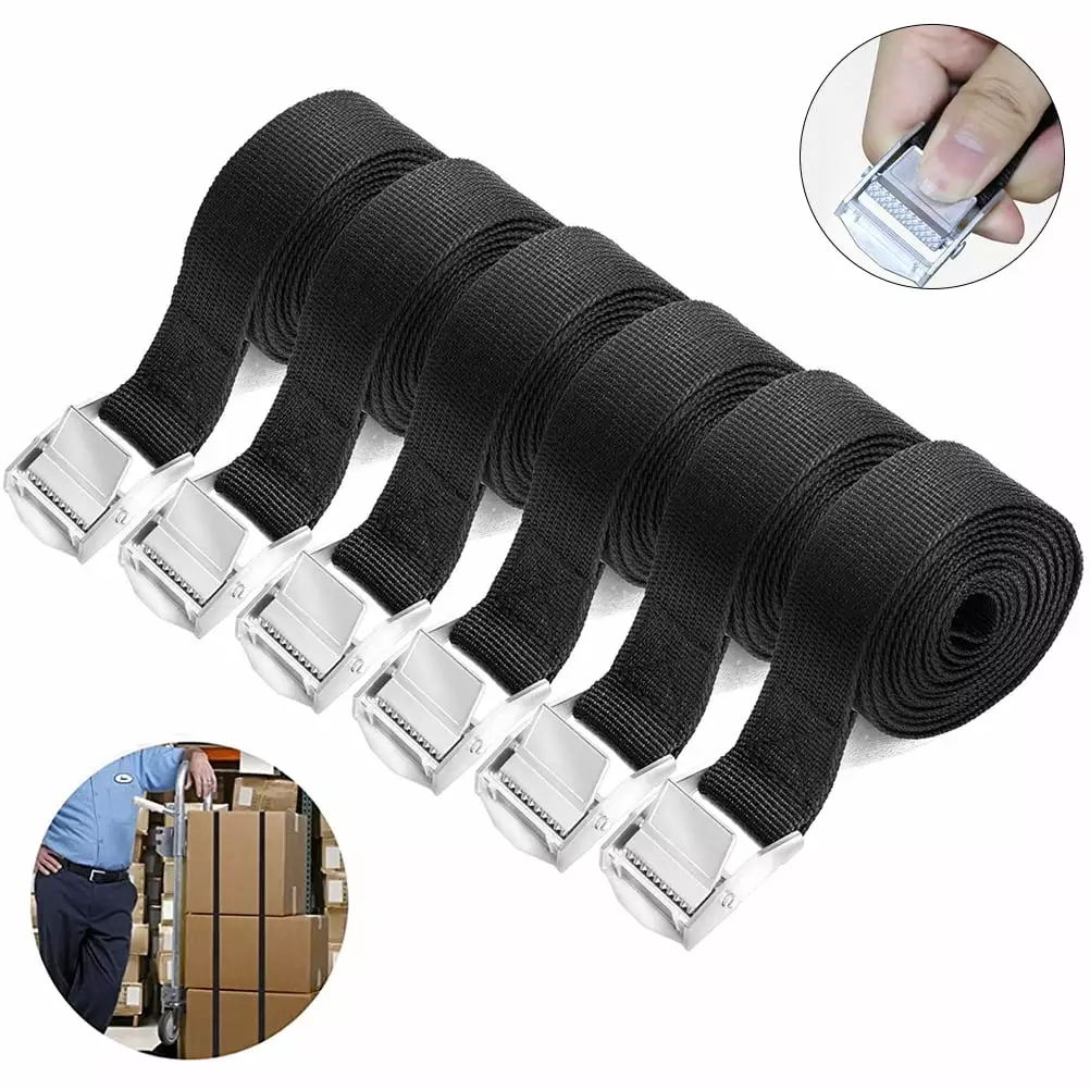 Voiceine Ratchet Tie Down Strap Lashing Strap Cargo Fixing Strap Heavy Duty Tie Strap