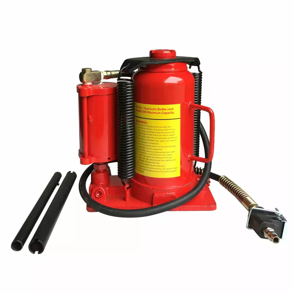 20 Ton Air Hydraulic Bottle Jack Heavy Duty Truck Garage Repair Tools Red