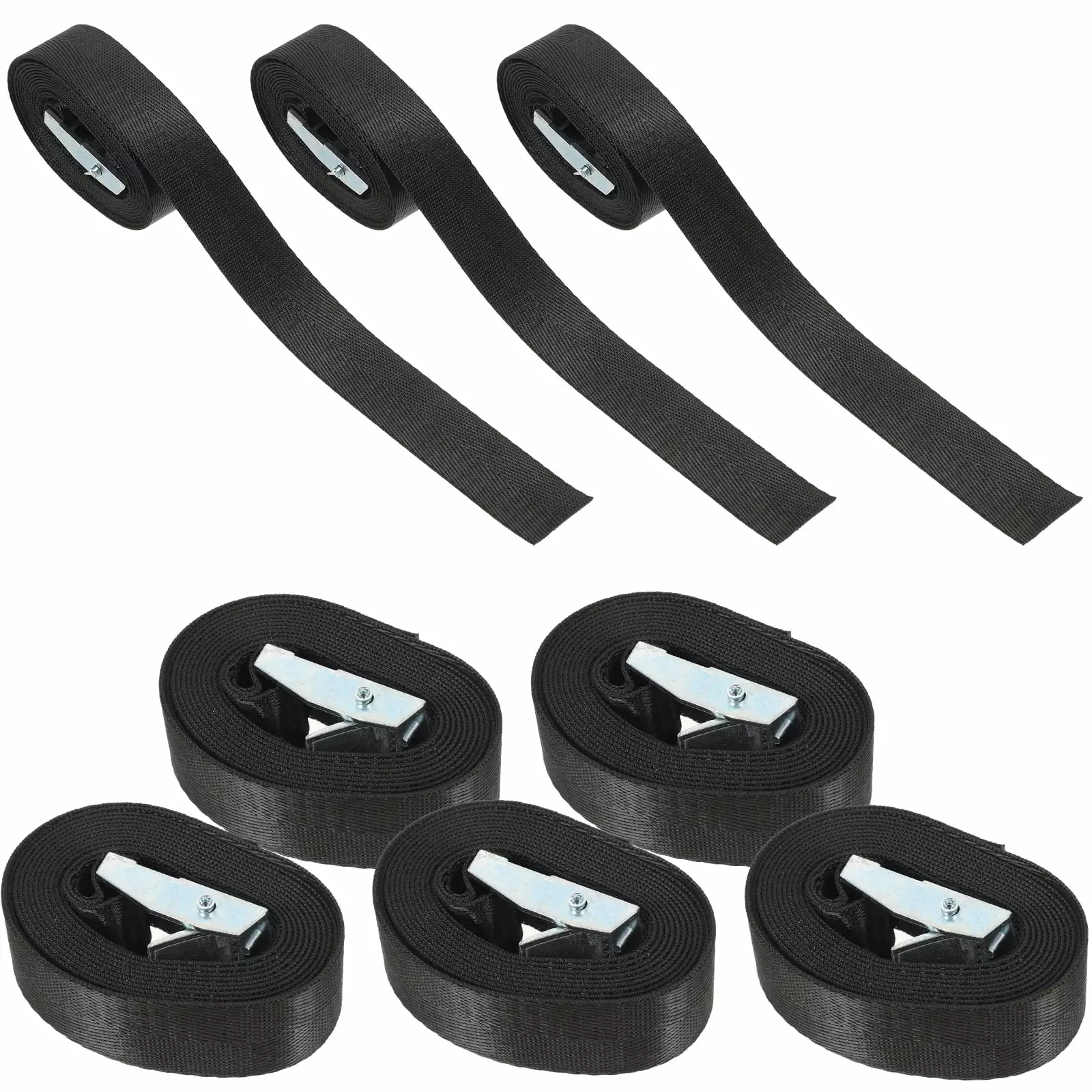 8 Pcs Kayak Buckle Tie down Straps Heavy Duty Cam Outdoor Cord Hooks for Trucks Cargo