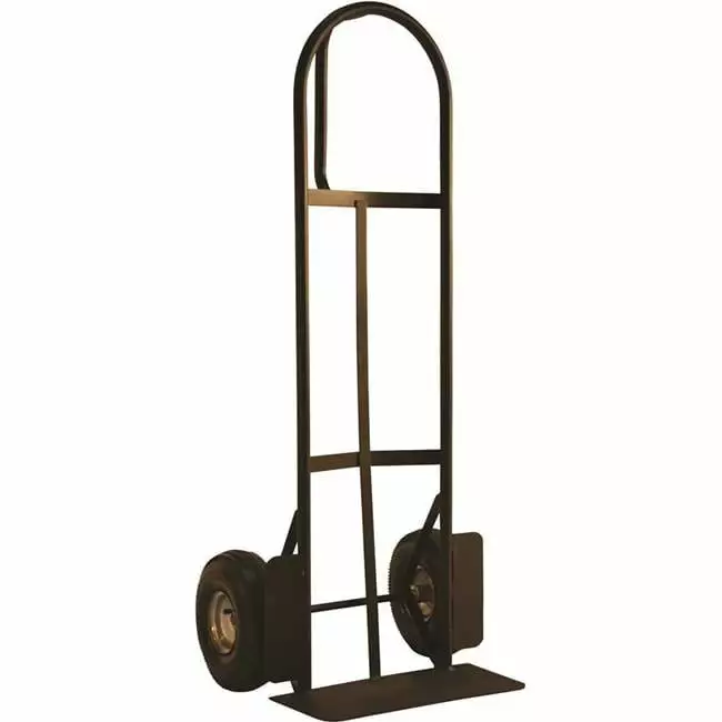 800 lbs D-Handle Truck with 10 in. & 18 in. TP Wheel Guards. Black