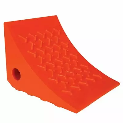 NS Traffic Safety Orange Urethane Wheel Chock. 2 lb. (1 Unit)