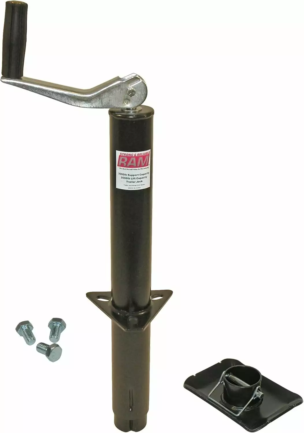 A-Frame Trailer Jack with Foot and Mounting Hardware