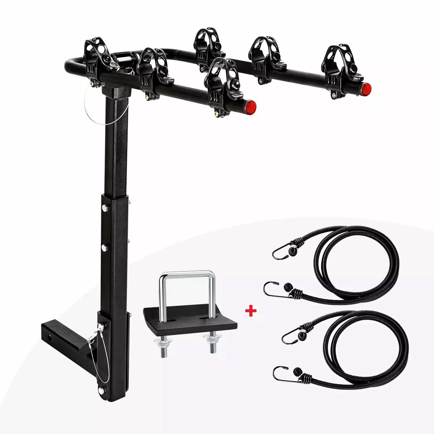 AA Products 3 Bike Rack Platform Hitch Mount Rack Foldable Bicycle Rack for Cars. Trucks. SUV's and Minivans. Fits 2'' Hitch Receiver