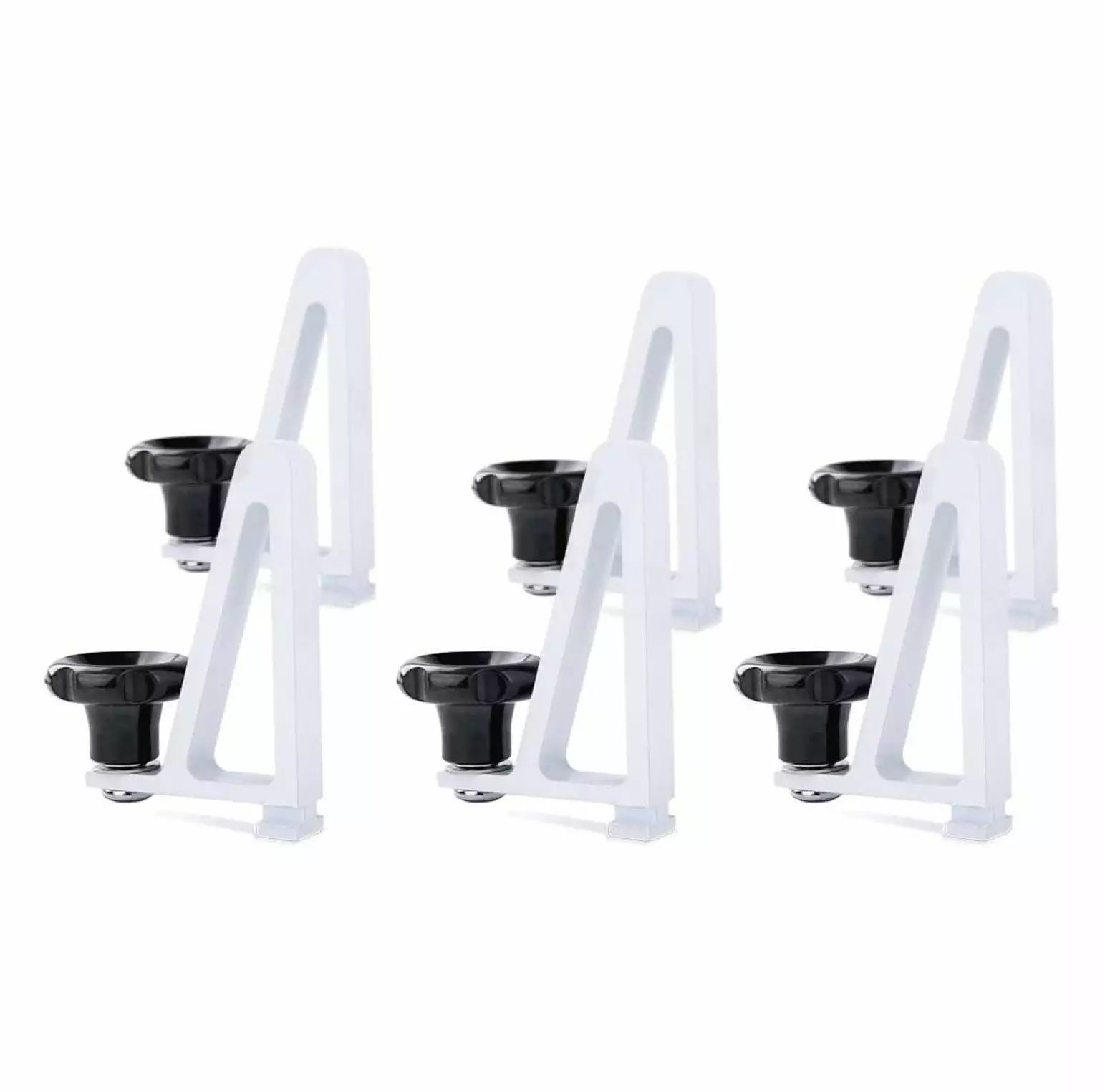 AA-Racks Aluminum Van Roof Ladder Rack and Truck Ladder Rack Ladder Stopper Set of 6 - White