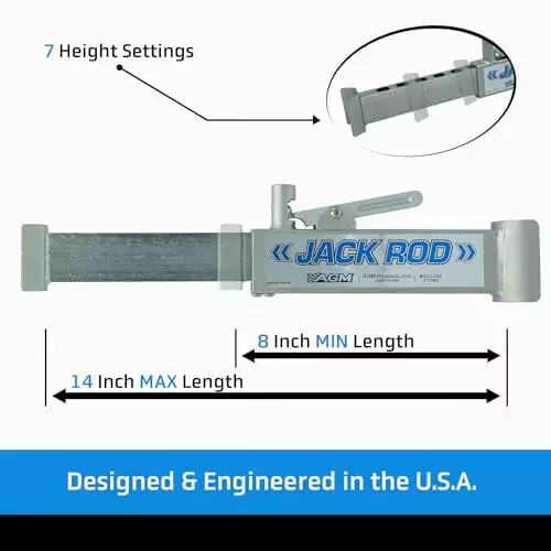 AGM Products Jack Rod - Easy to Use Floor Jack Safety Tool. Rated for 2 Tons. Squeeze to Extend. Locks Automatically Squeeze to Remove. SUV. Truck. Car Jack NOT Included??