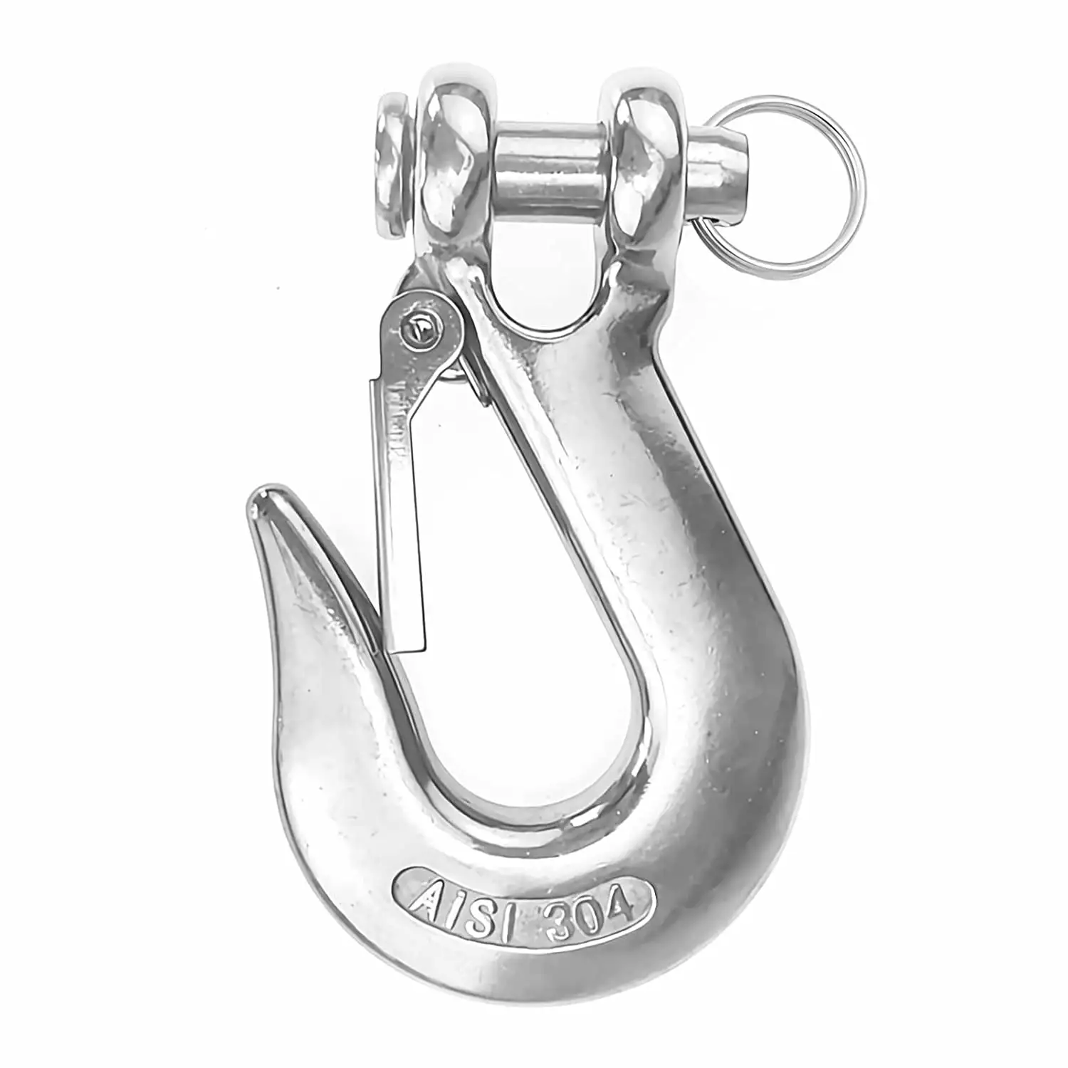 AMYSPORTS Heavy Duty Slip Hook Lifting Winch Steel Slip Hook Load Safety Trailer Clevis Hooks Stainless Transport 1/2 Inch 3000lbsf