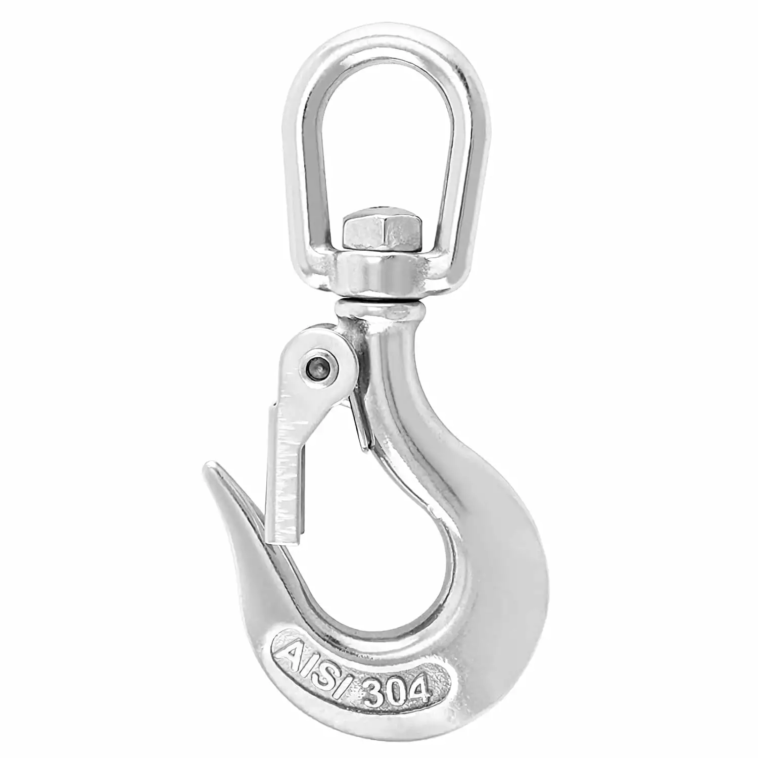 AMYSPORTS Safety Latch Crane Hook Lifting Heavy Latch Swivel Hook Rigging Working Load Swivel Hook Locking 1/2 Inch 3300lbsf